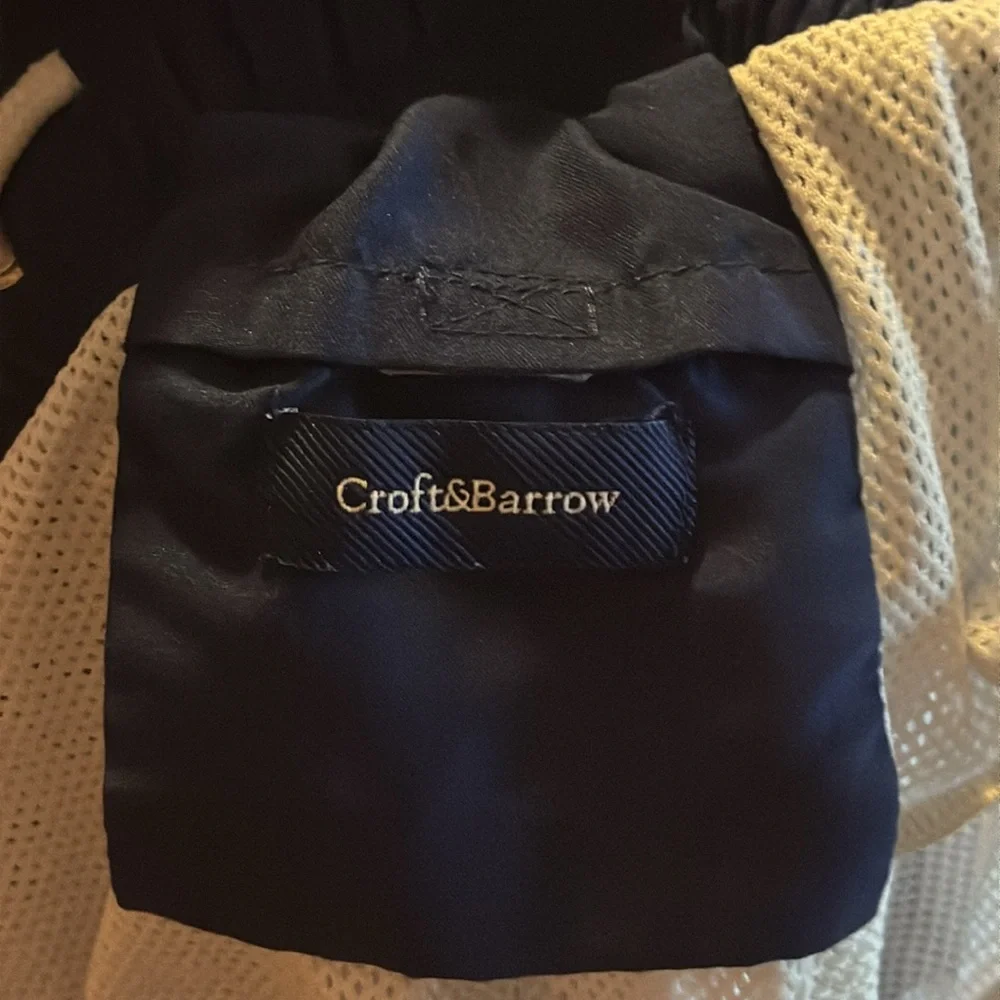 Croft & Barrow mens tropics swim trunks medium swimsuit shorts blue green orange - Picture 5 of 10